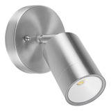 Lampara Muro Led Exterior Satin 4.5w Luz Suave Cálida Hled-761/s Color Satinado Tecnolite 