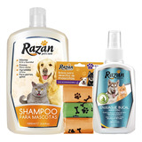 Enjuague Bucal Para Mascotas + Shampoo+ Bolsas Para Desechos