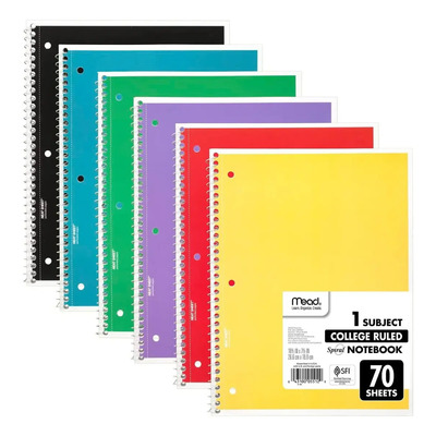 Paquete De Cuadernos Mead Notebooks Colegial Rayado 6 Piezas Color Variado | Meses sin interés