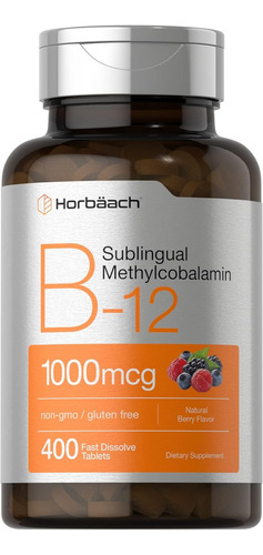 Vitamina B12 Sublingual 1000mcg 400 Unidades Vegana Eg Bb84