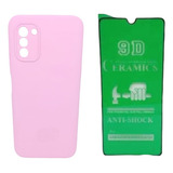 Estuche Silicone Case Para Nokia G21- G11 Y Vidrio Ceramico