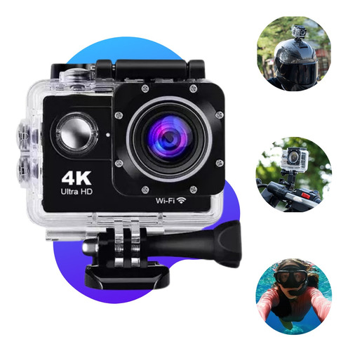 Mini Camera De Ação Hd Esportes 4k Mergulho Trilha Moto 