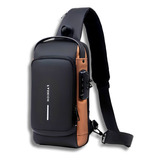 Bolsa Mochila De Ombro Anti-roubo Transversal Usb Pochete