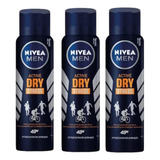 Pack X3 Nivea Desodorante Men Active Dry Stress