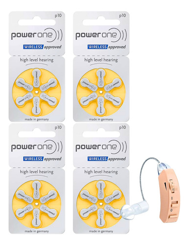 Power One 4 Paquetes C/ 6 Piezas # 10 Pila Auditiva Pr70 