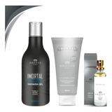 Kit 3x1 Imortal  Shampoo Shower Gel Hidratante Perfume 15ml