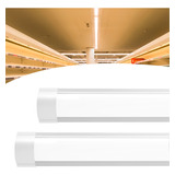 Kit 2 Luminária Tubular Sobrepor Led Linear 36w 120cm Quente Cor Branco Quente 110v/220v