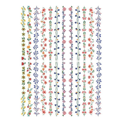 Decalque Hidro Transfer - Border Flores