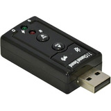 Placa De Som Usb 7.1 Adaptador Audio P2 P3 Pc Fone Notebook