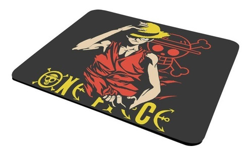 Mouse Pad Lufy O One Piece Anime Ters Textil 20x17cm