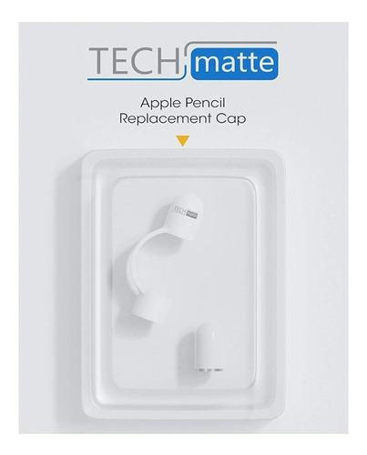 Techmatte Tapa O Tapon  (reemplazo) Para Lapiz Apple Blanco