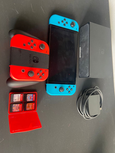 Nintendo Switch Oled (casi Nueva) Con Todos Los Accesorios