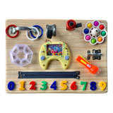 Painel Sensorial De Atividades Montessori Infantil Brinquedo