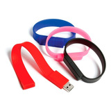 Pulsera Silicón Memoria Usb 16gb Lote 5 Pzs Estuche Gratis