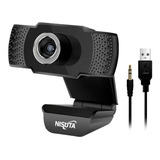 Cámara Web Cam Nisuta 720p Con Micrófono Nswc400 Usb Y 3.5mm