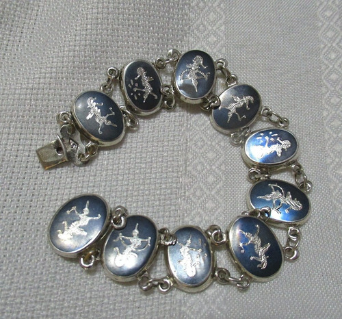 Pulsera Plata 925 Sterling Siam Diseño Bailarinas Nielle