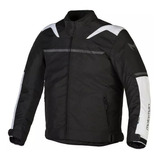 Campera Motorman Tommy Cordura Negro + Blanco Bamp Group