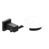 Jabonera Hidromet Geometry Black Accesorio Baño Negro