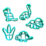 Cortantes Para Galletitas, Porcelana Fria Dinosaurio X5