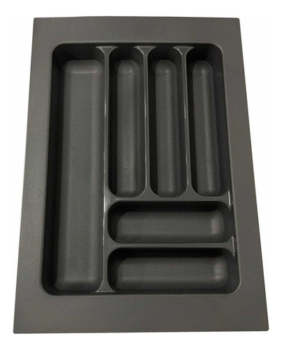 Cubiertero Organizador Plastico Cajon Cocina Gris 34 X 49cm