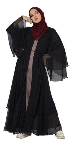 Mujeres Dubai Abaya Ropa Musulmana Vendaje Kaftan Islámico