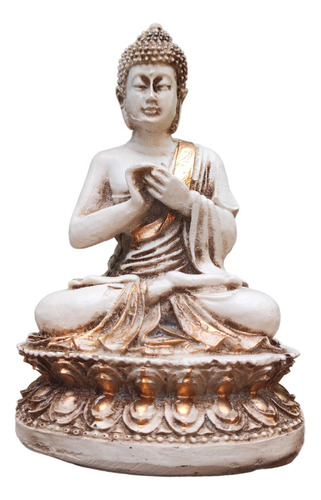 Buda Hindu P Rezando Resina Decoração 15,8 Cm 