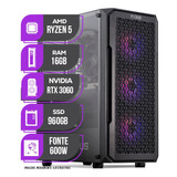 Pc Gamer Mancer, Ryzen 5, Rtx 3060, 16gb Ddr4, Ssd 960gb