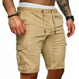 Bermudas Casual Playa Bolsas Cargo Gabardina 903 Str