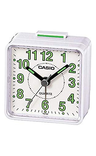 Casio Tq140-7 Tq140 Reloj Despertador De Viaje - Blanco
