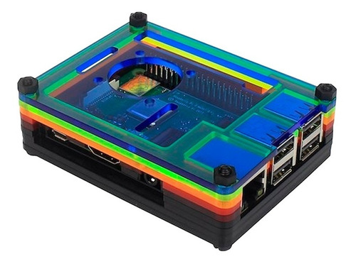   Case Protector Para Raspberry Carcasa Pi 3 Multicolor 