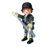 Playmobil Soldado Alemán Nazi Schutzstaffel Ss Ww2 Rtrmx