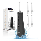 Irrigador Dental De Agua Inalámbrico Avanzado En Full Negro