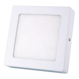 Panel Led Cuadrado 12w Sobrepuesto Blanco