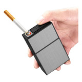 Cigarrera Porta Cigarros Con Encendedor Electrico Recargable