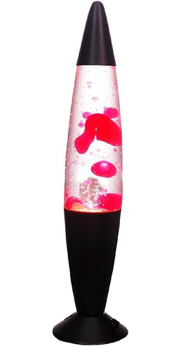 Lampara De Lava Cohete Color Rosa, 41 Cm