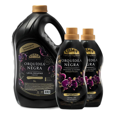 Kit Coala Laundry Lava Roupas+2 Amaciantes Orquídea Negra | MercadoLivre