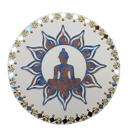 Mandala Buda / Flor De Lótus/resiliência E Harmonia 26cm
