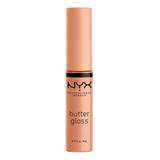 Labial Líquido Nyx Butter Gloss Cobertura Ligera A Media 8ml Color Fortune Cookie