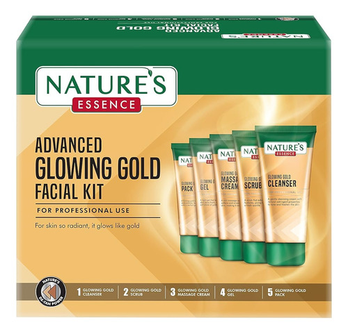 Kit Facial Nature's Essence Glowing Gold De 500 G Para Piel
