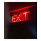 Letrero Led Neon Exit Salida Ancho 50cm Luminoso