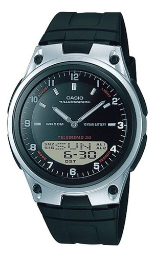 Reloj Casio Analogo-digital Aw80 1a Hombre Correa Negro Full