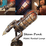Lámpara De Escritorio 3d Steampunk Rocket Light Decoración D