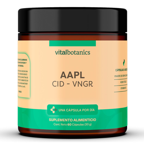 Apple Cider Vinegar |60 Capsulas| Suplemento Con Acido Folic