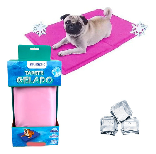 Tapete Gelado Refresca Pets Rosa Grande 90x50