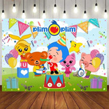 Tela Fondo Cumpleaños Plim Plim  Vinilo 150x100 Decoración