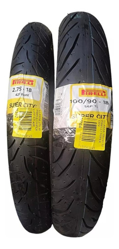 Paquete De Llantas 100/90-18 Y 2.75-18 Pirelli Super City  