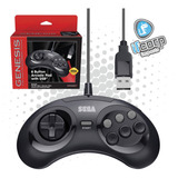 Control Usb Sega Genesis Oficial Retro-bit Arcade Pad Negro