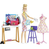 Barbie Diseñadora De Modas Con Estudio Y Acce - Caja Dañada