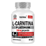 L-carnitina Platinum 1300mg | 4 En 1 | Testrol 90 Caps. Sin Sabor.