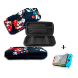 Case Estojo Nintendo Switch Oled Mario + Película Vidro